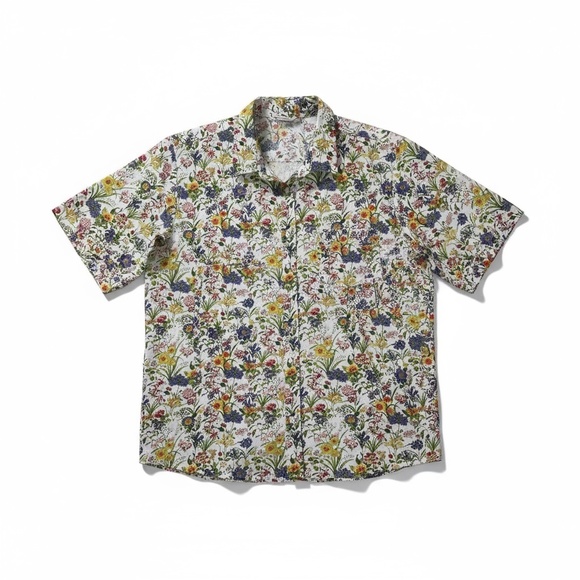American Sweetheart Floral Button-Up Shirt Top Women's XX Short Sleeve Flowers - Picture 1 of 6